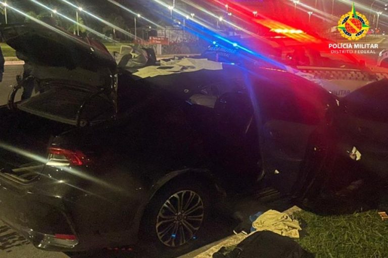 Bandido do RJ atropela PMs com carro blindado no centro de Brasília