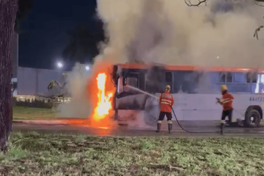 passageiros-sao-retirados-as-pressas-apos-onibus-pegar-fogo-na-l2-sul